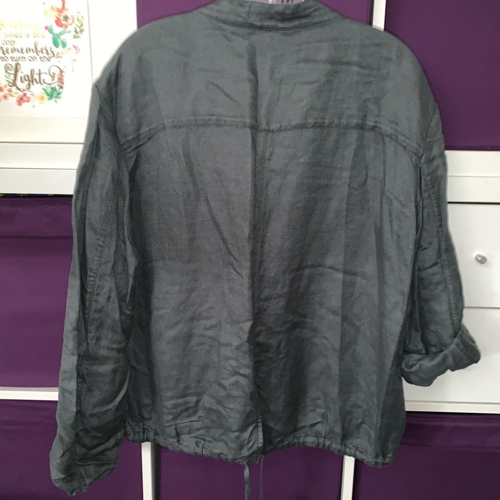 Women’s Hinge Green luxury blend Linen/Lyocell Jacket M - Picture 5 of 5